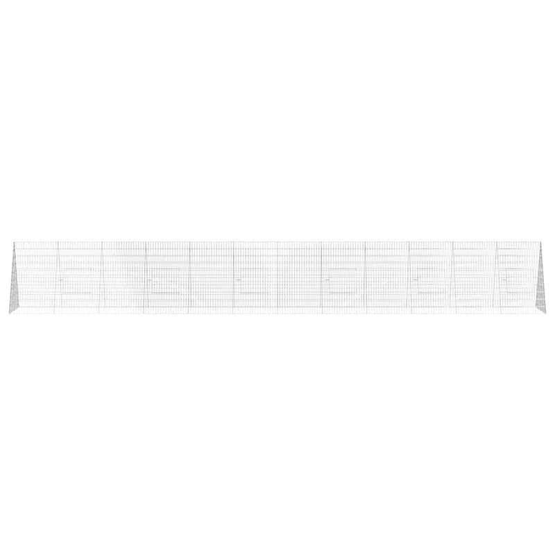 vidaXL Chicken Cage Silver in Galvanised Steel