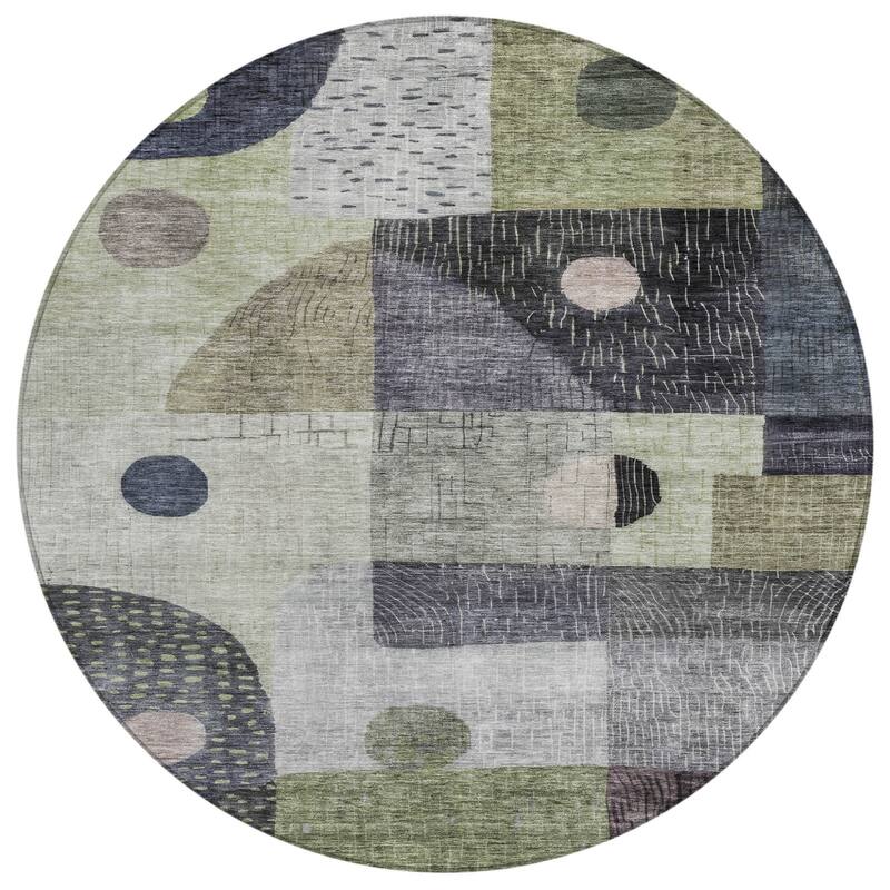 HomeRoots Geometric Transitional Rectangle Outdoor Rug