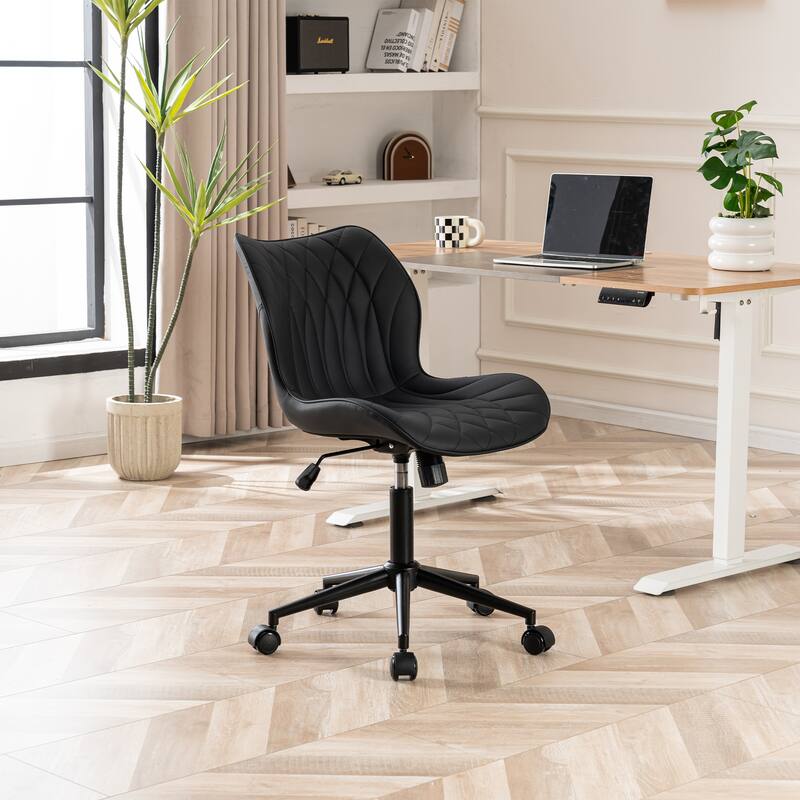 Swivel Armless Desk Chair Office Chairs Makeup Vanity Chair