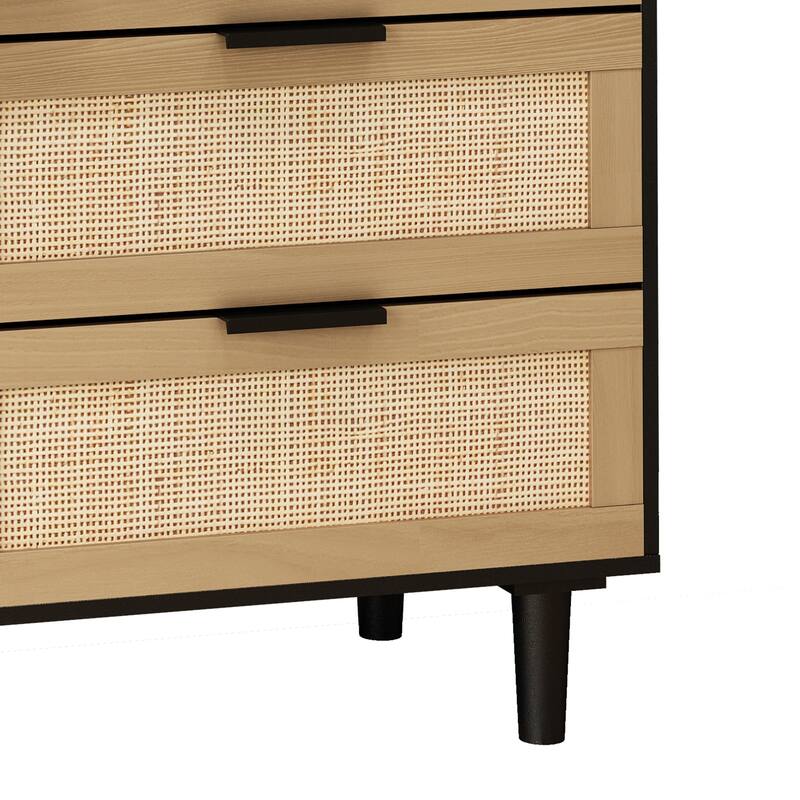 Modern 6 drawers Rattan dresser Rattan Drawer