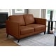 preview thumbnail 11 of 19, Abbyson Woodstock Mid Century Top Grain Leather Loveseat