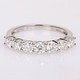 preview thumbnail 1 of 6, Miadora 1ct DEW Moissanite Stackable Semi-Eternity Band Ring in 10k White Gold