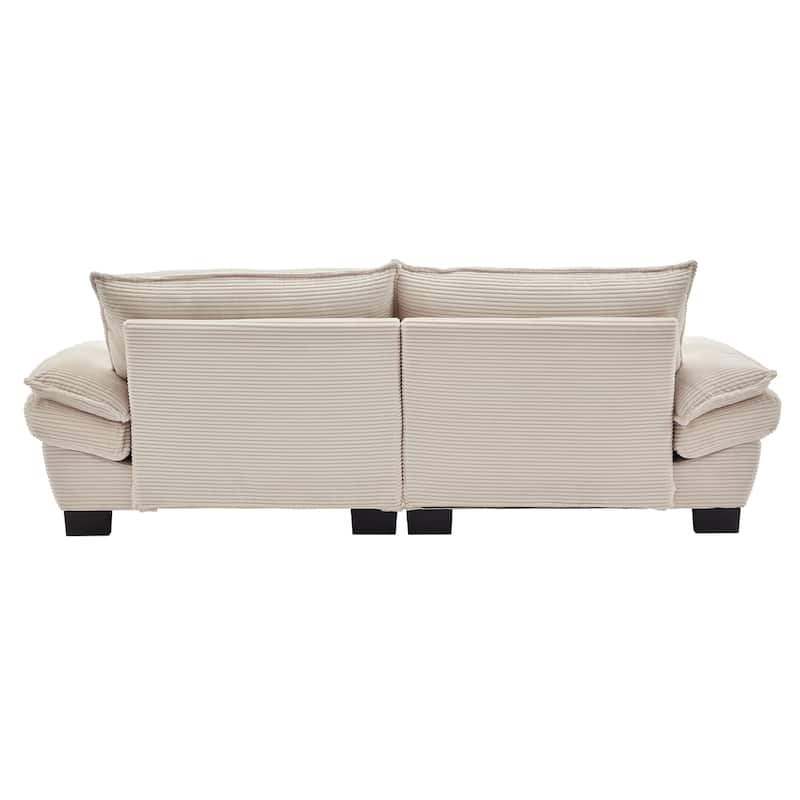 Corduroy Sofa Sleeper Couch Loveseat Sofa with Pillows Comfy Upholstered Deep Seat Sofa for Bedroom,Living Room,Apartment,Office
