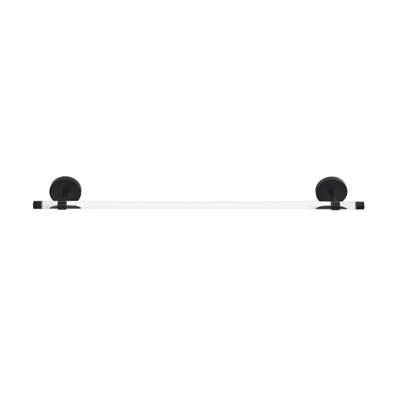 Verre Acrylic Towel Bar In Matte Black - 24.02" x 0.59" 2.36"
