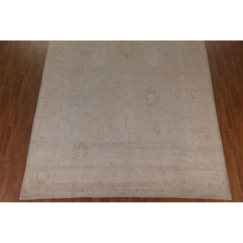 Oushak Turkish Large Area Rug Hand-knotted Wool Carpet - 9'9" x 13'8"