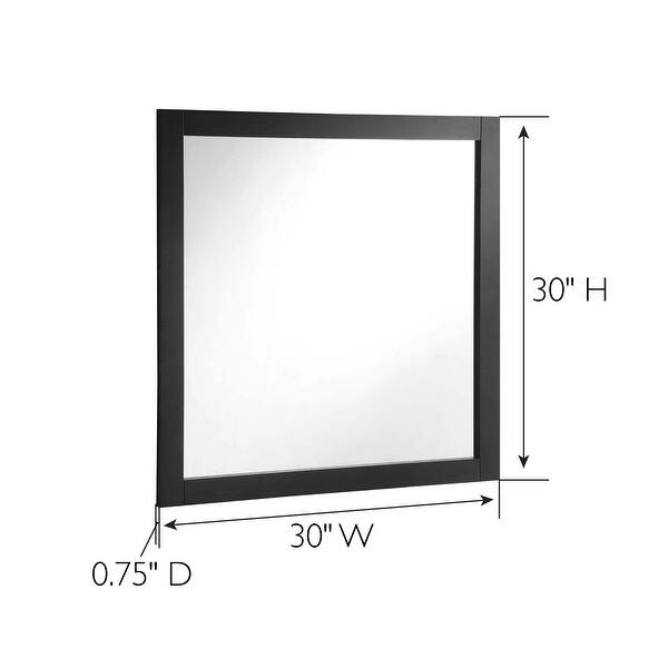 dimension image slide 1 of 3, Design House Transitional Shorewood 30-Inch Wall Mounted Mirror