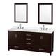 Option Espresso / White Quartz Top / Brushed Chrome