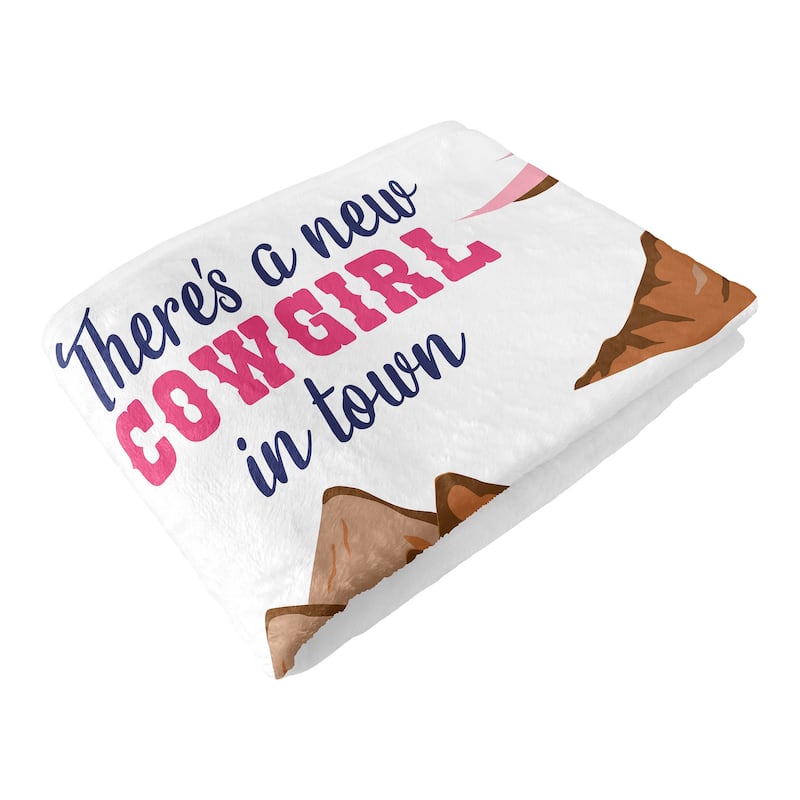 Sweet Jojo Designs Western Cowgirl Girl Baby Monthly Milestone Blanket Wild West Vintage Country Animal Southwest Pink Blue Tan