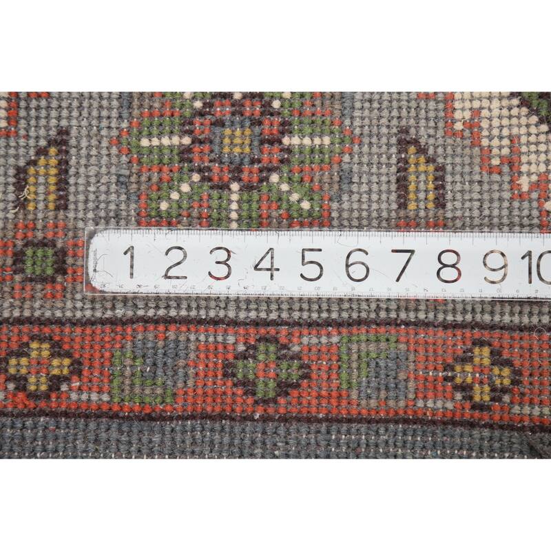 Hand Knotted Oriental 100% Wool Carpet Traditional Geometric Navy Blue & Blues Heriz (serapi) Area Rug - 10' 0'' X 7' 10''