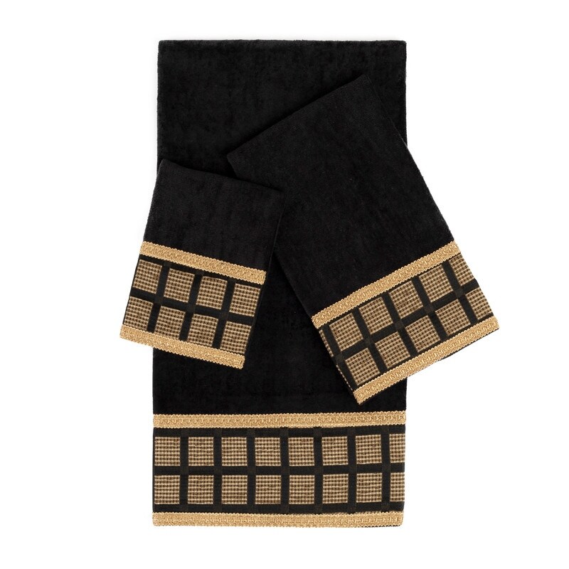 Black decorative bath 2025 towels