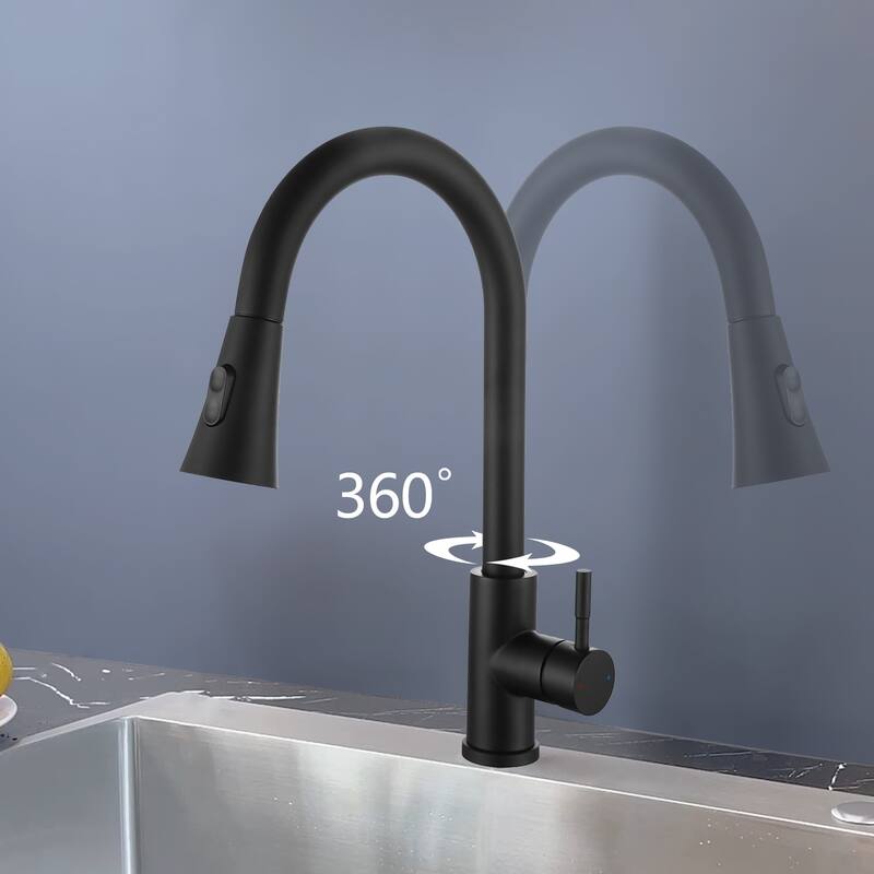 Topcraft High-arc Pull Down kitchen Sink Faucet