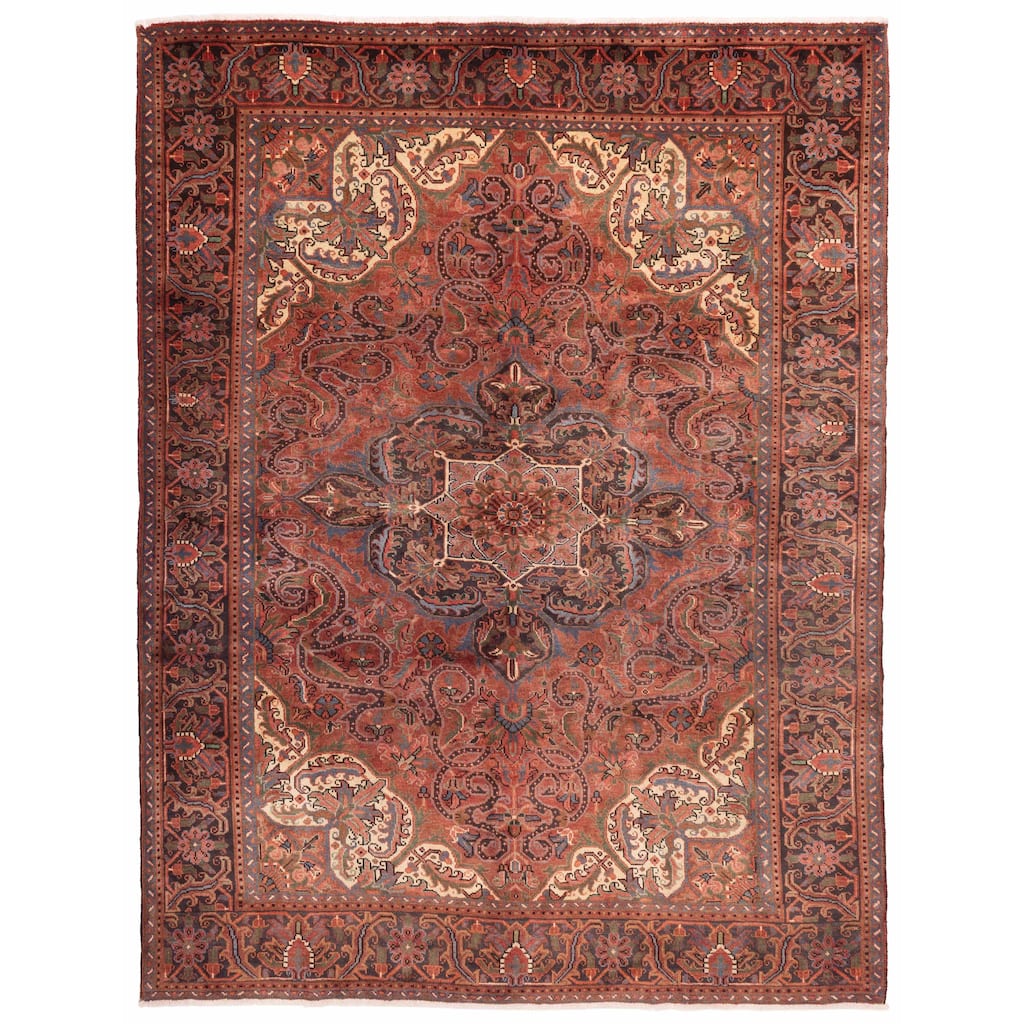ECARPETGALLERY Hand-knotted Sarabi Dark Red Wool Rug - 8'5 x 11'0