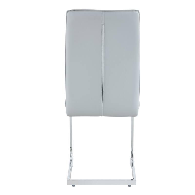 Roomfitters PU Dining Chairs with Arched Gold Metal Legs, High Resilience Upholstered Set of 8 for Dining Room