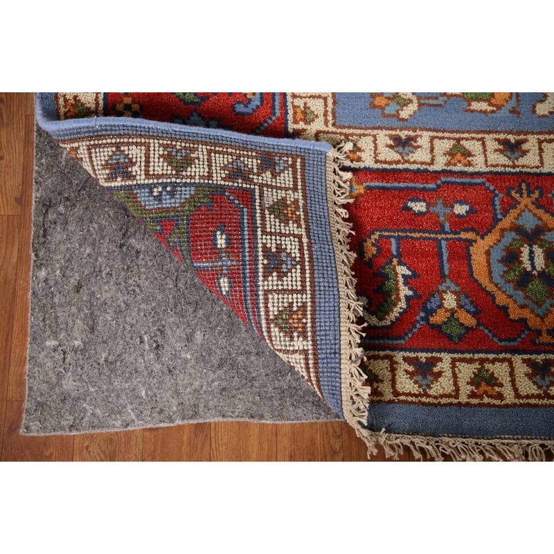 Blue Heriz Serapi Area Rug Hand-Knotted Wool Carpet - 8'9"x 11'11"