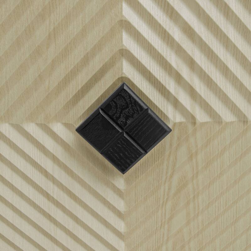 59" Modern 4-Door Sideboard Buffet Cabinet with Adjustable Shelves and Carved Doors for Kitchen or Entryway