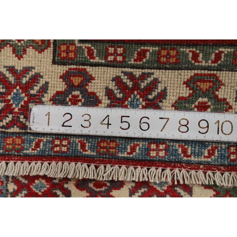 Traditional Kazak Oriental Foyer Rug Handmade Red Wool Carpet - 2'0"x 3'0"