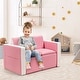 preview thumbnail 3 of 8, Gymax Multi-functional Kids Sofa Table Chair Set 2 Seat Couch