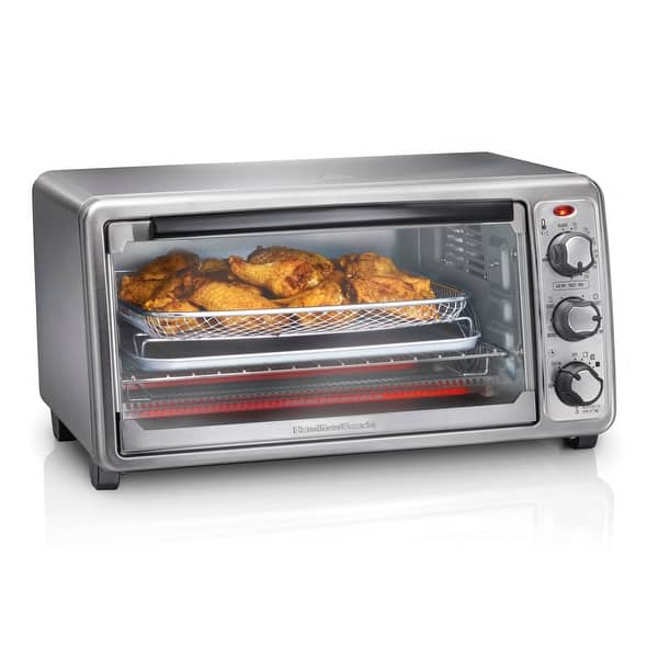 Hamilton Beach - Sure-Crisp 4-Slice Air Fryer Toaster Oven - Stainless Steel