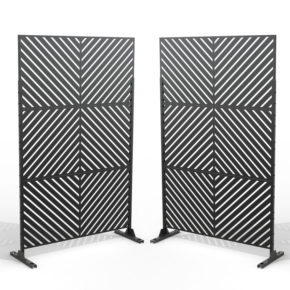 Outdoor Privacy Screen with Stand (Set of 2)