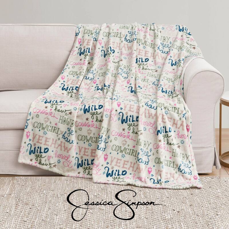 Jessica Simpson 50" x 60" Plush Throw Blankets