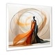 preview thumbnail 9 of 11, Designart "Abstract Contemporary African Dancer I" African American Woman Framed Wall Art Living Room