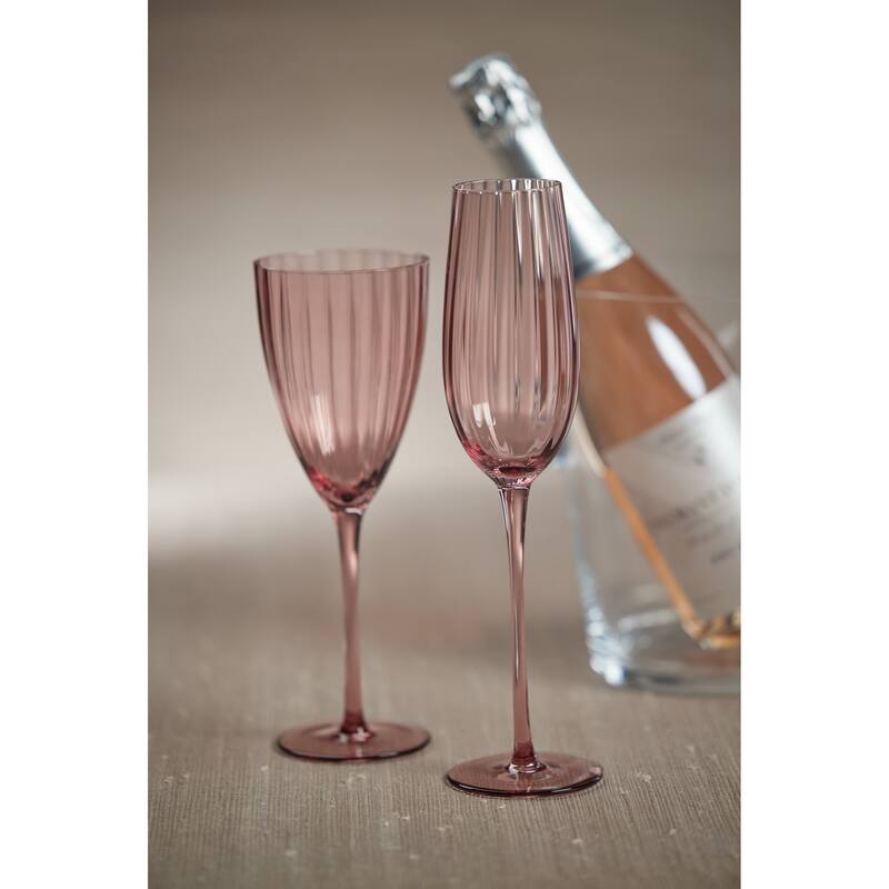 Malden Optic Champagne Flutes, Set of 4