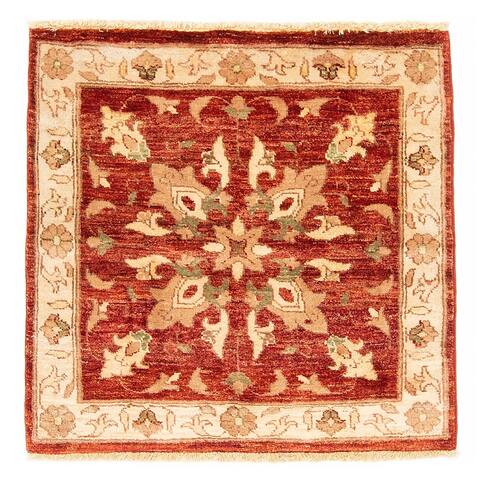 ECARPETGALLERY Hand-knotted Chobi Finest Red Wool Rug - 2'6 x 2'5