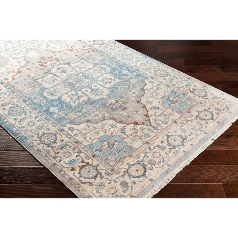 Vintage Persian Traditional Blue Area Rug - 8' 10" x 12' 10"