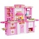 preview thumbnail 12 of 10, 74 Piece 3-in-1 Pink Kids Kitchen Playset Toy Perfect for Group Play - 50" (L) x 11" (W) x 35" (H)