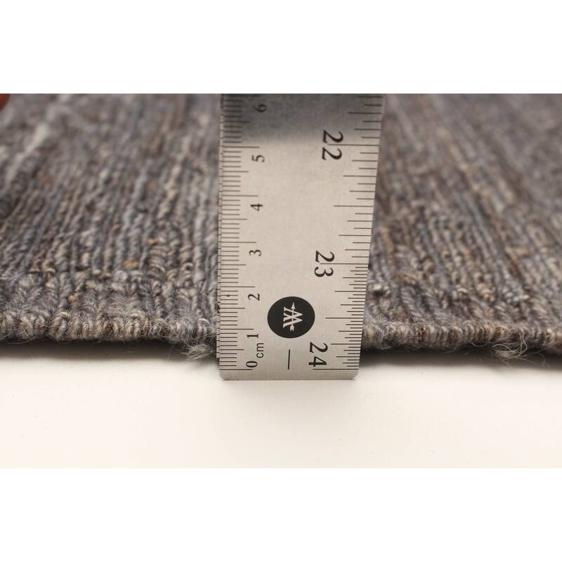 ECARPETGALLERY Flat-Weave Natural Grey Wool Tapestry Kilim - 6'5 x 8'2