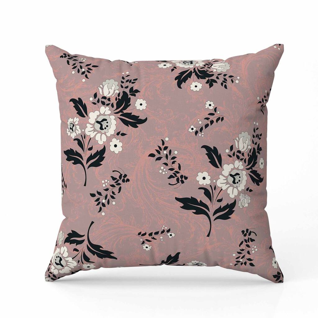 Meadow Strokes Faux Suede Reversible Throw Pillow Light and Red