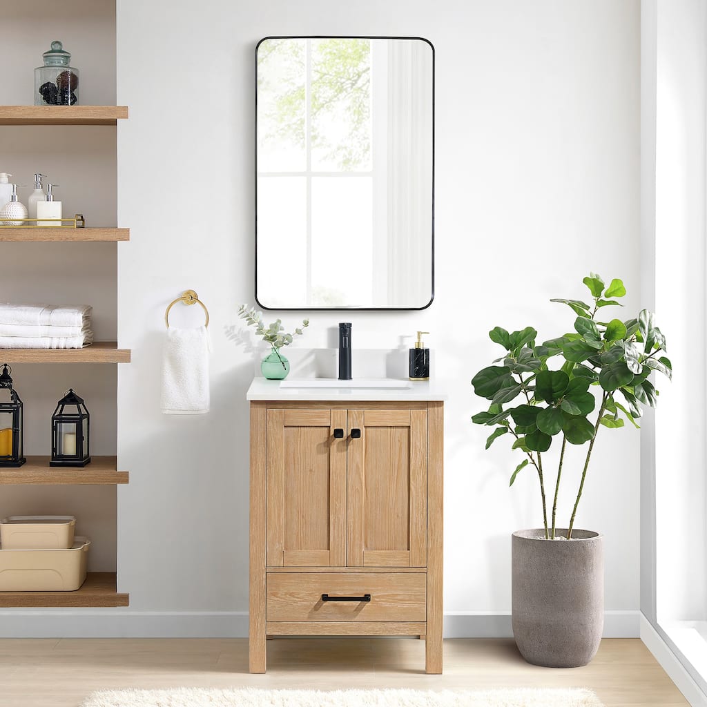 Shannon Bath Vanity with Composite Stone Countertop and Mirror