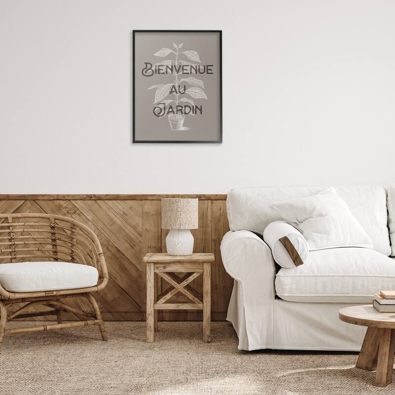 Stupell French Garden Plant Phrase Framed Giclee Art Design By Lil' Rue