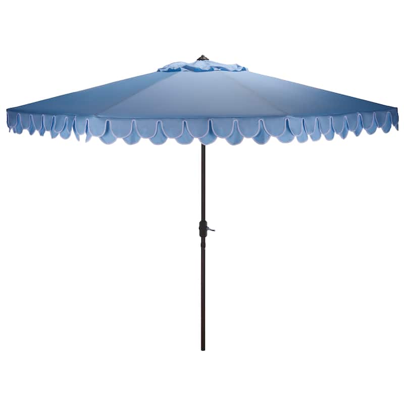 SAFAVIEH Outdoor Vilborg Valance 11Ft Round Umbrella