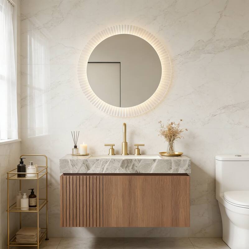 Floating Bathroom Vanity with 3 Pre-drilled Faucet Holes