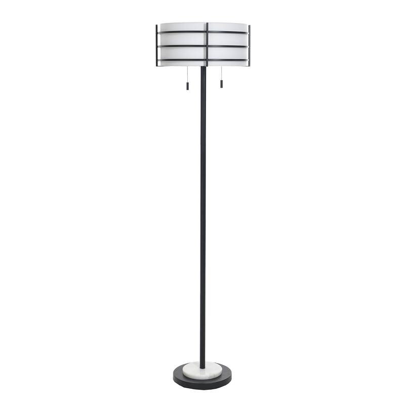 StyleCraft Royce Floor Lamp - Zammel - White Shade