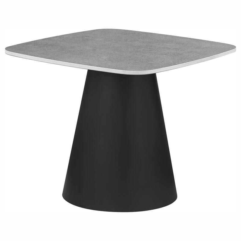Eason 2-piece Cocktail Coffee Table Set Concrete and Black