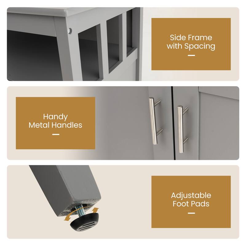 Costway Costway Kitchen Sideboard Buffet Server Cupboard Storage - See Details