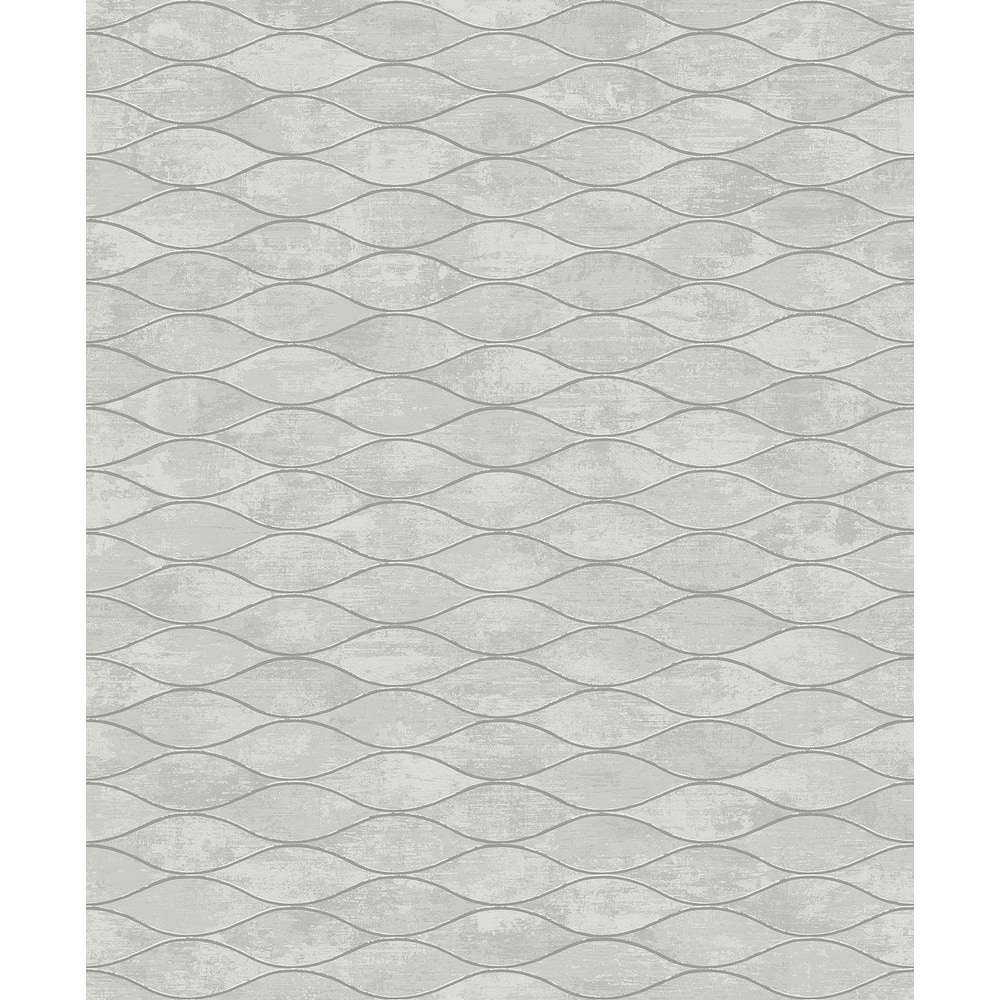 Seabrook Designs Piccola Geometric Horizontal Ogee Non-Woven Unpasted Wallpaper