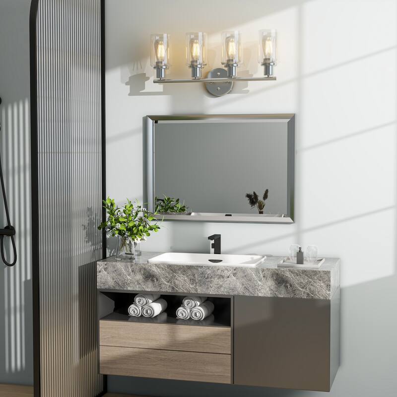 4-Light Vintage Bathroom Vanity Lights