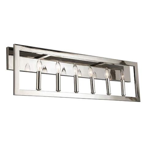 Jordan 6-light Satin Nickel Bath and Vanity Light