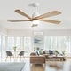 preview thumbnail 6 of 48, 52 Inch Lowe Profile Ceiling Fan with Light,3 CCT LED,Remote Control-Farmhouse, Modern, Contemporary - 52 inches