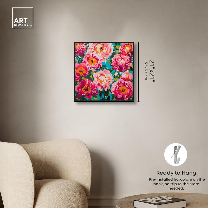 Maximalist Bloom Canvas by Art Remedy