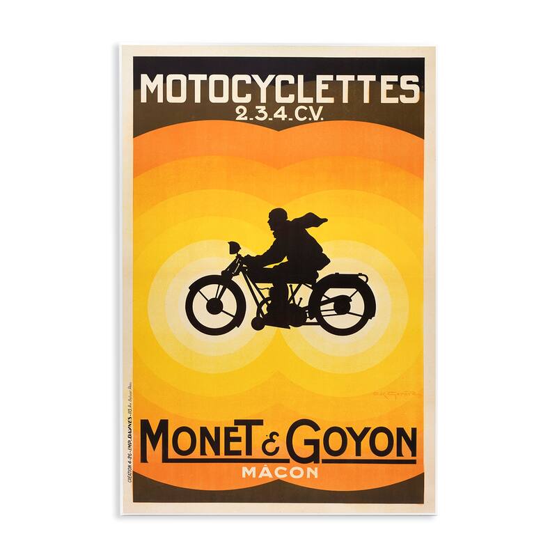 Stupell Vintage Motorcycle Advertisement Wall Plaque Art Design By Marcus Jules - 13 x 19