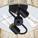 preview thumbnail 10 of 11, Dorn 2-Light Woven Rope Drum Semi-Flush Mount Ceiling Light - 14"W