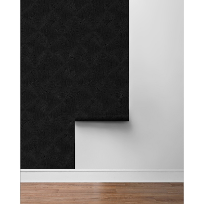 Seabrook Designs Swirl Geometric Prepasted Wallpaper - 20.9 in W x 33 ft. L