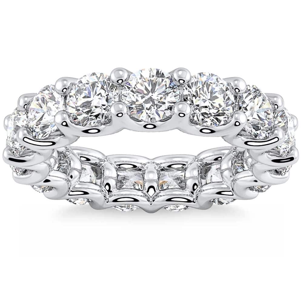 Bliss Diamond 5Ct Diamond Eternity Wedding Ring U Prong Anniversary Band Gold Lab Grown