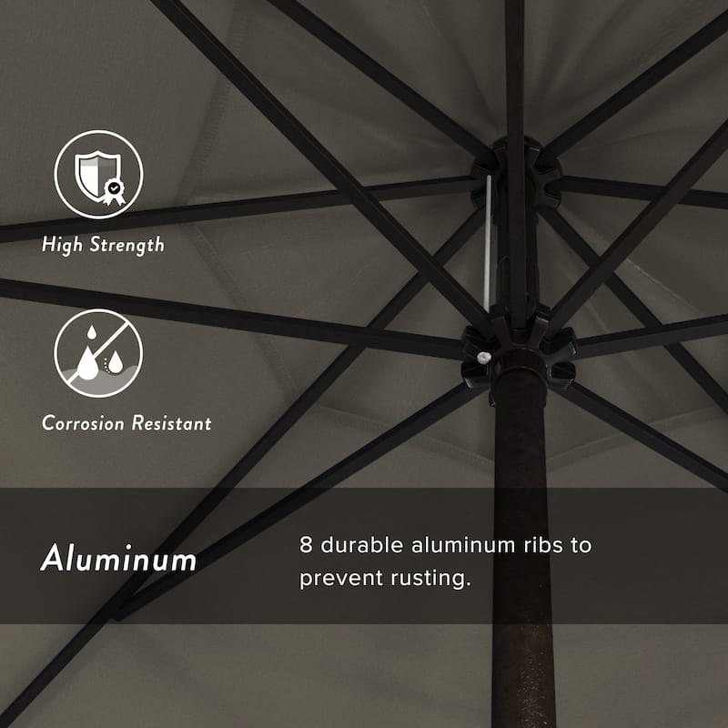 North Bend 9-foot Crank Open Auto-tilt Bronze Finish Patio Umbrella by Havenside Home (Base not included)