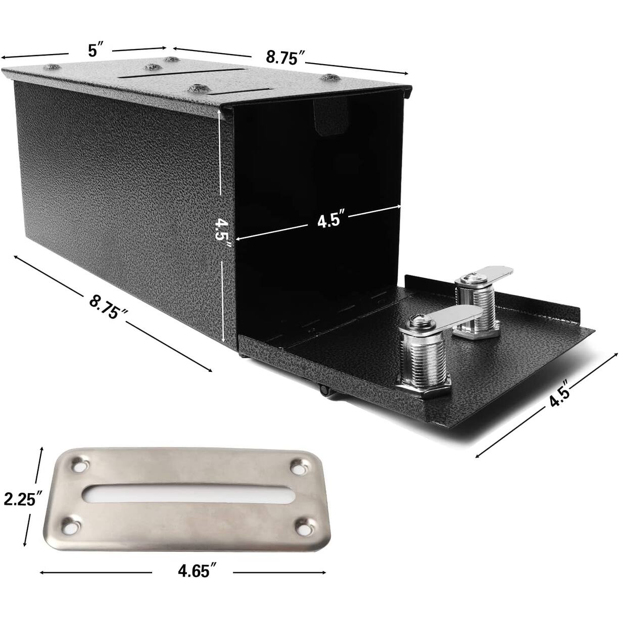 GSE™ Casino/Home Custom Poker Table Steel Rake Toke Drop Box & Money