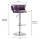 preview thumbnail 87 of 155, Velvet Upholstered Adjustable Bar Stool Swivel Counter Chair Set of 2